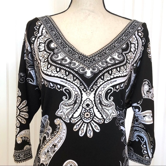 WHITE HOUSE BLACK MARKET Paisley Dress - Picture 3 of 7
